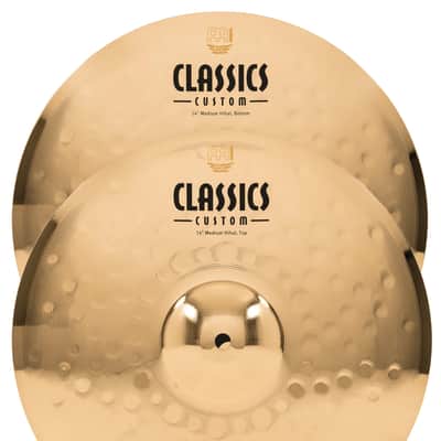 Meinl Cymbals CC14MH-B Classics Custom 14-Inch Brilliant Medium Hi Hat (VIDEO) image 4