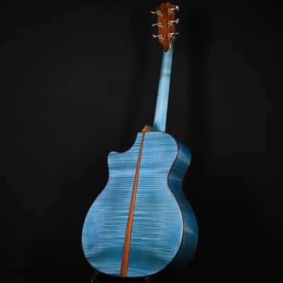 Taylor Custom Catch #23 C14ce B6023 – Grand Auditorium w/ Lutz Spruce Top & Figured Big Leaf Maple Back & Sides Acoustic/Electric Guitar- Koi Blue 2026 (1203306094) image 11