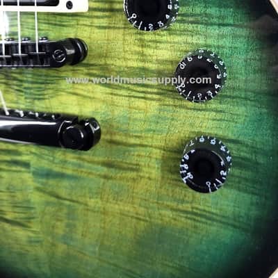 ESP ESP USA Custom Eclipse w/ Seymour Duncan with Case - Dark Lime Sunburst Serial#: US25293 image 3