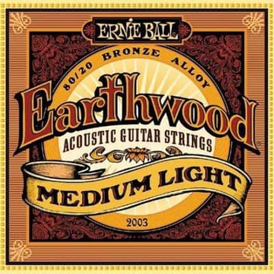 Ernie Ball Medium Light Earthwood 80/20 Bronze Acoustic Guitar Strings - 12-54 image 2