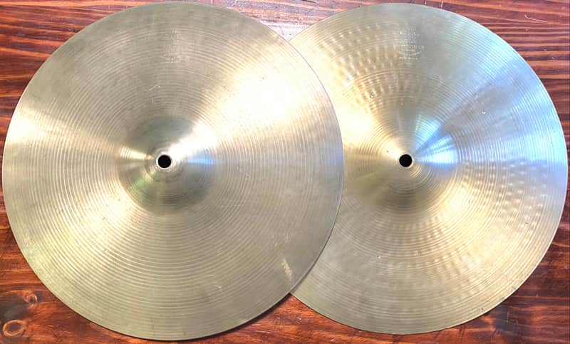 Zildjian Avedis Hi-Hats - Vintage Hollow Logo 50's Big Stamp Hihats 802 & 1114 Grams image 1