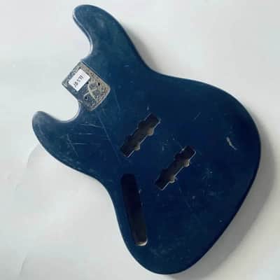 Blue Left Handed Jazz Bass Style Basswood Body image 1
