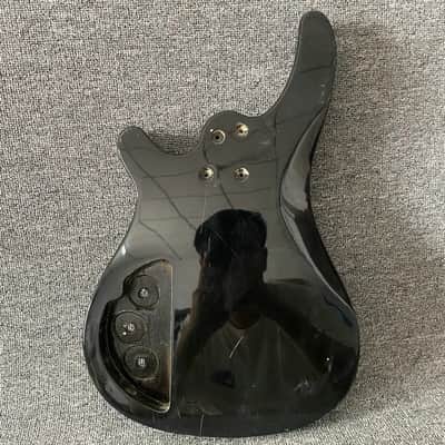 Black Solid Basswood Electric Bass Body for Right Hand image 4