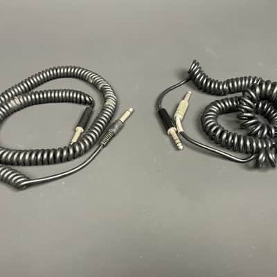 Vintage Belden & Switchcraft Coiled Guitar Cables Pair – 1/4" Instrument Cables 6' image 1