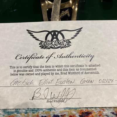 Brad Whitford’s Aerosmith, Autographed Gretsch Elliott Easton Model, PLUS Brad's Personalized Gretsch Shirt (#74) image 10