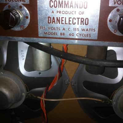 1953 Danelectro Commando 8x8 Little Walter Harmonica Amp, Tweed image 7