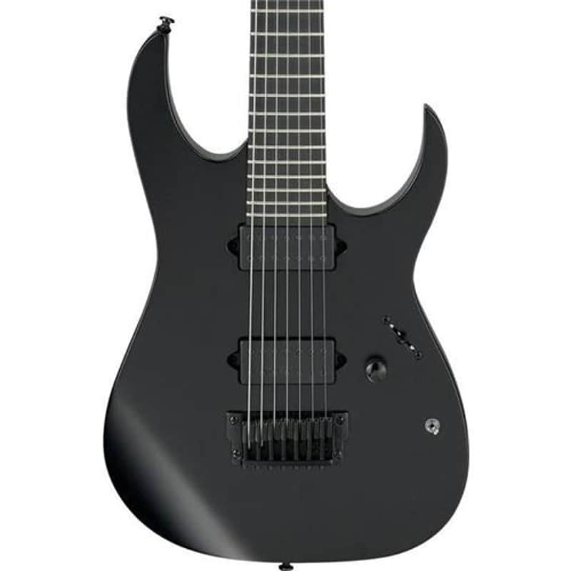 Ibanez RG Iron Label RGIXL7 7-String Electric Guitar, Ebony Fretboard, Black Flat image 1