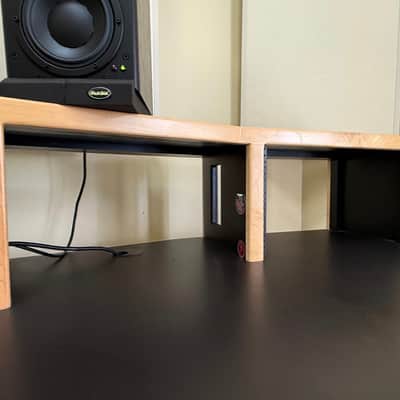 KK Audio Custom Producer Desk with Dual Bay Rack Unit 2006 (tons of rack space!!)- Black and Light Oak image 8