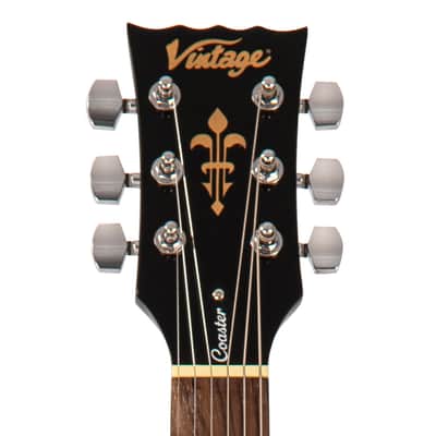 Vintage V10 Coaster Series Electric Guitar Pack ~ Left Hand Boulevard Black image 9