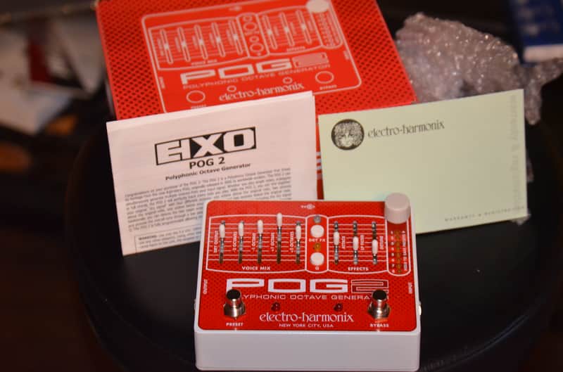 Electro-Harmonix POG2 Polyphonic Octave Generator 2009 - Present - Red / White ambient shoegaze synth image 1