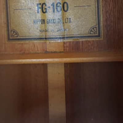 Yamaha FG-160 Acoustic Guitar Japan image 10