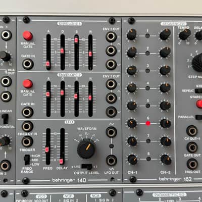 Behringer System 100 Clone with TipTop Audio Mantis Case and Carry Backpack System 100 Full Build 2025 - Gray image 5