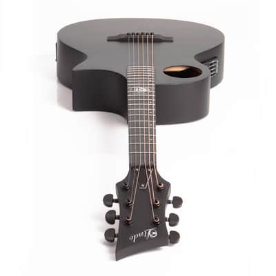 Lindo Neptune V3 Electro Acoustic Guitar with Sapele Back and Sides / Mahogany Neck / Spruce Top / Luminlay Side Dots / Planet Core 12th Fret Inlay - Matte Black (Nylon Strings) image 6
