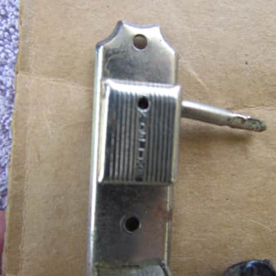 Kluson Single Line 3 On A Strip Tuning Machines Bass Side Only Needs Buttons 1950's Black Buttons image 1