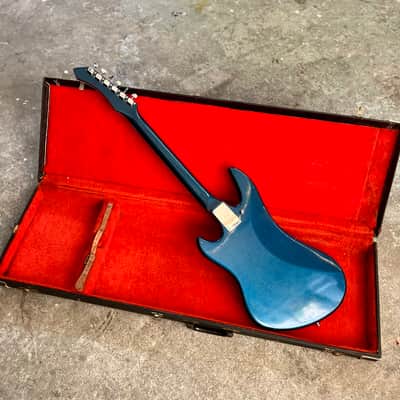 Guyatone Sharp 5 1970 - Electric blue sparkle original vintage MIJ Japan bizarre LG-350t MOT image 12