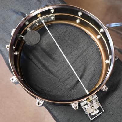 Vintage 1978 Ludwig USA Super Sensitive 5x14" Seamless Brass Snare Drum | Blue-O-Olive Pointy Badge image 8