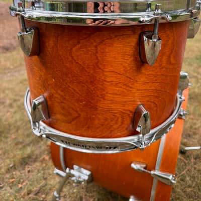Yamaha Custom Absolute Bop Jazz Drum Set 10x7, 12x8 toms , 14x14 floor, 18x14 Vintage Natural Maple bass, Birch toms Gold badge MIJ image 16