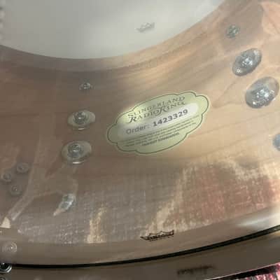 Slingerland Radio King Solid Maple Snare Drum - 7 inches x 14 inches, Gold Glass image 5