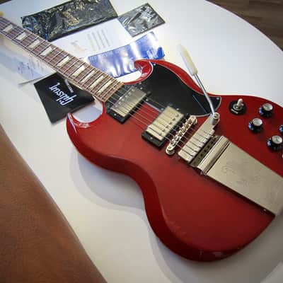 Gibson SG Standard with Maestro Vibrola, Hang Tags & OHSC Circa-2019-Cherry Stained Mahogany image 6