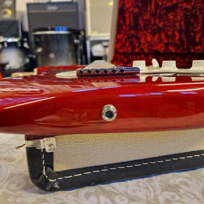 Fender Custom Shop Deluxe Stratocaster Candy Apple Red HSS AAA Flame USA image 17