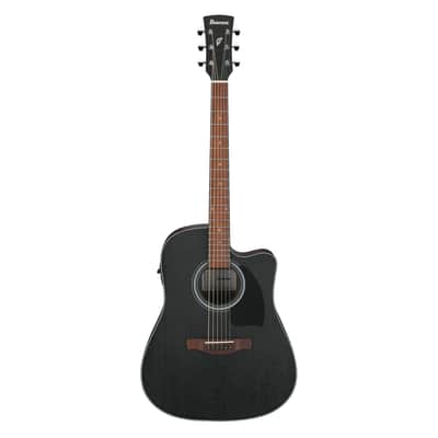 Used Ibanez PF54CE Cutaway Dreadnought A/E Guitar - Weathered Black image 2