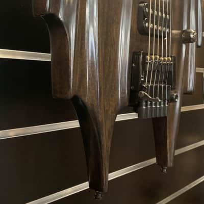 elyra VLAD  special custom guitar made in Germany - one-of-a-kind - brown - single piece worldwide image 16
