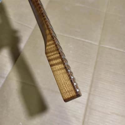 Roasted Flame Maple Short Scale Strat Style Guitar Neck, 22 Frets image 3