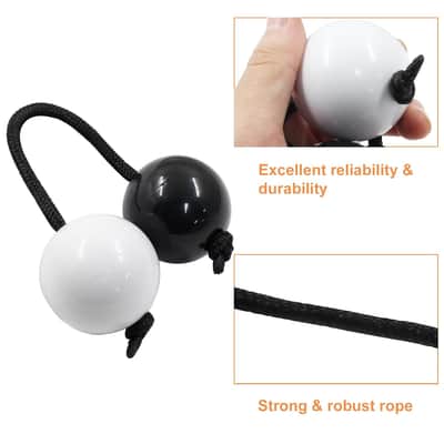 2 Pair Aslatuas Rhythmic Ball Kashaka Shaker, Hand Percussion Instruments African Shaker Rattle Asalato Shaker For Adults Teenagers Beginners, Black & White image 3