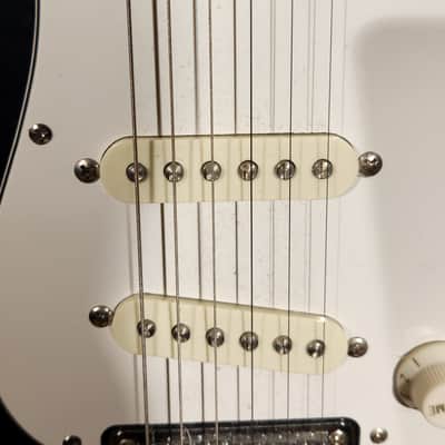 Squier Stratocaster  3/4 Size Black Full Set Up image 7