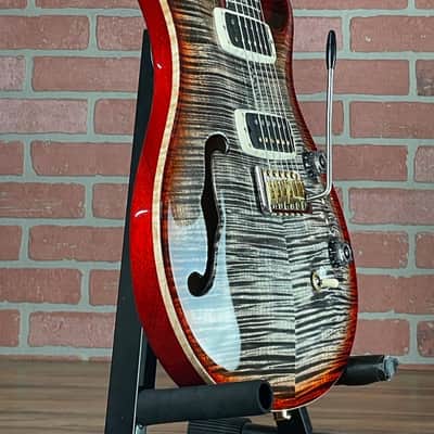PRS 40th Anniversary Custom 24-08 Semi-hollow Electric Guitar - Charcoal Cherry Burst image 11