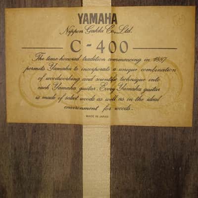 Yamaha C-400 1981 Concert Classical Guitar, Solid Spruce, IRW Japan image 11