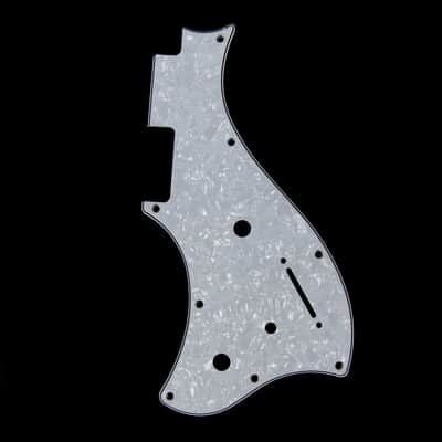 Custom Guitar Pickguard Fits PRS Paul Reed Smith Mira, 4ply White Pearloid