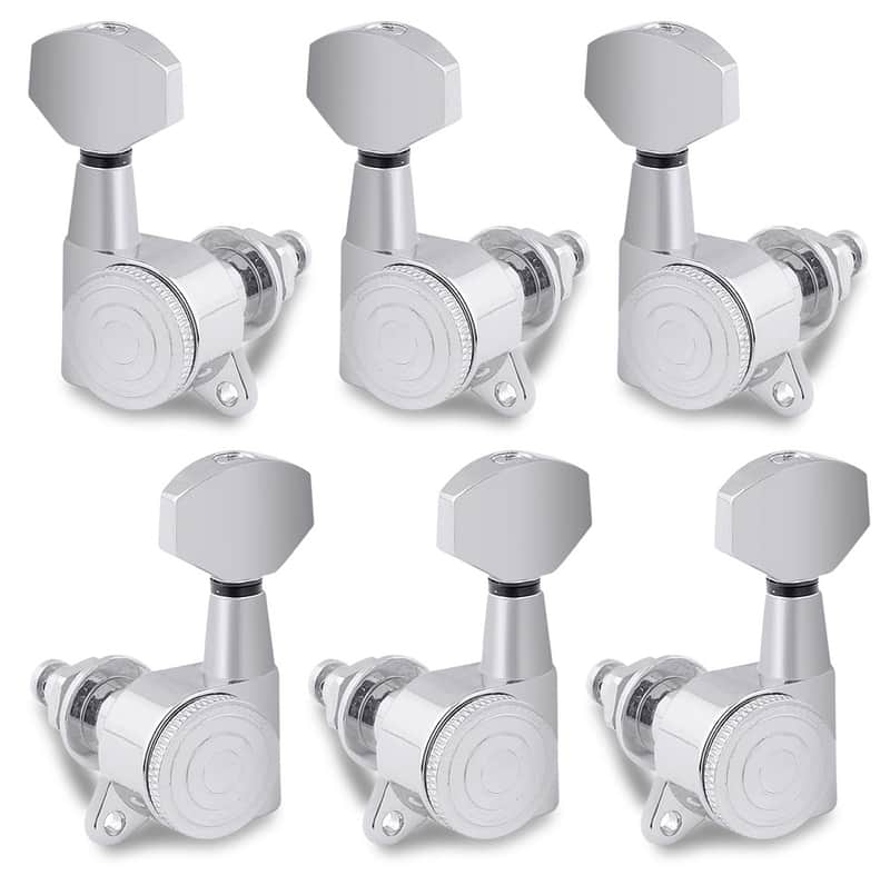 3R3L Locking Guitar String Tuning Pegs Sealed Guitar Machine Heads Tuners Tuning Keys 1:18 Gear Ratio for Electric Guitar or Acoustic Guitar Chrome. image 1