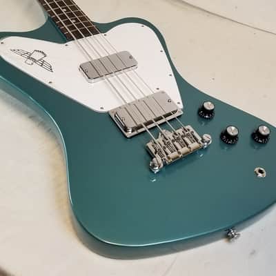 Gibson Non-Reverse Thunderbird Electric Bass Guitar, Faded Pelham
Blue W/ Case image 12