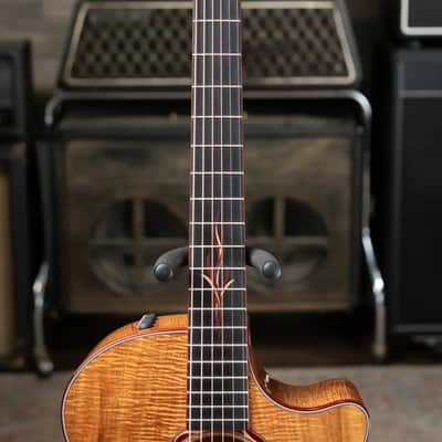Taylor Custom Shop Master Grade Koa Grand Auditorium Acoustic/Electric Guitar with Hardshell Case - Used image 6
