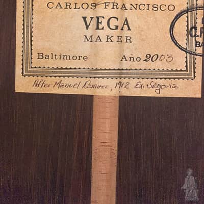 2003 C. F. Vega Manuel Ramirez, 1912 (Ex. Segovia) Model image 13