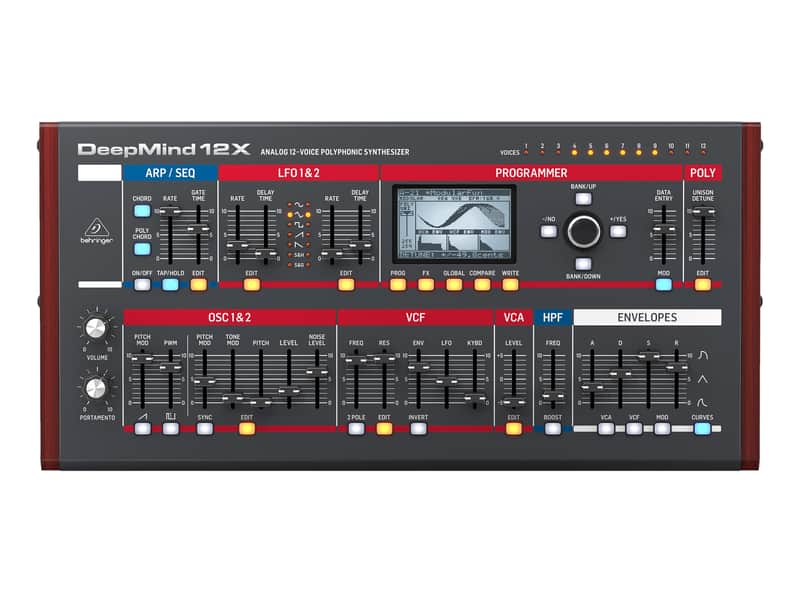 Behringer DeepMind 12D Desktop 12-Voice Polyphonic Analog Synth Module |  Reverb