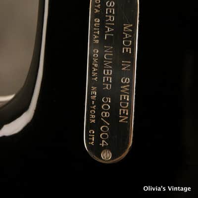 RARE 1960's GOYA/Hagstrom model JB-80 factory ACOUSTIC modular insert BLACK #004 image 22