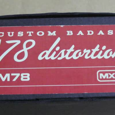 very lightly handled / mostly very clean MXR EMPTY BOX for M78 Custom Badass '78 Distortion (NO pedal) +original Instructions, original Warranty / Registration (2010s-2020s) BOX: black cardboard with silver color MRX logo / LABELS: red & black image 15