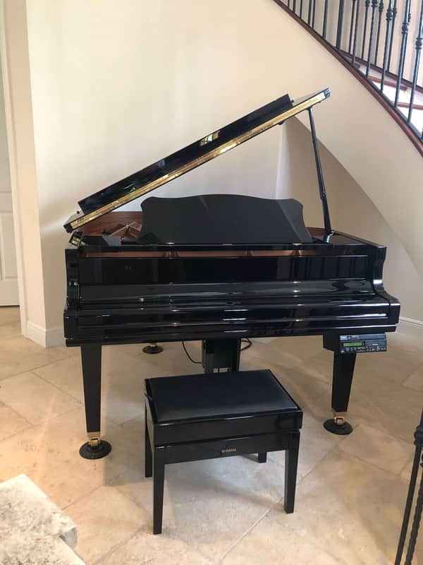 Yamaha DGC1A Disklavier Mark III Ebony Baby Grand Piano w/ Bench image 1