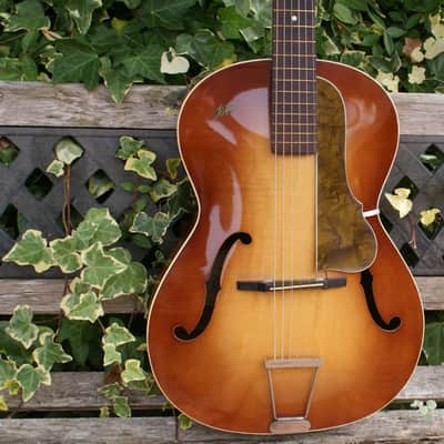 Beautiful True Vintage All Original 1956 Hofner Congress Archtop Guitar, Brunette Sunburst & OHC image 6