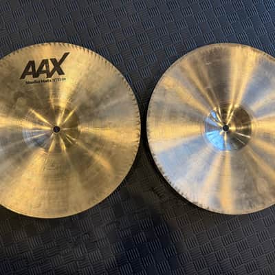 Sabian 13" AAX Studio Hi-Hat Cymbals (Pair) 1993 - 2001 - Natural image 2