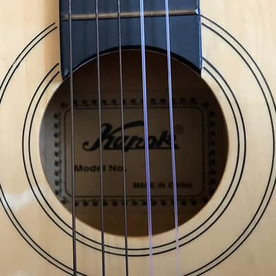 KAPOK Acoustic Classical Parlor Guitar 34” Length Zero Fret Good Condition image 8