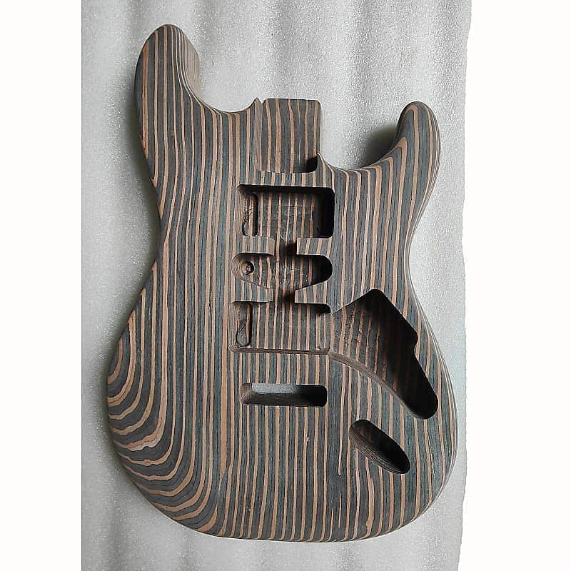 Zebra Wood Hollow Stratocaster Strat Style Body image 1