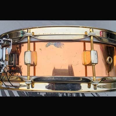 Pearl MS1440 14x4" Marvin "Smitty" Smith Signature Copper Snare Drum with Gold Hardware 2000s - Copper image 6