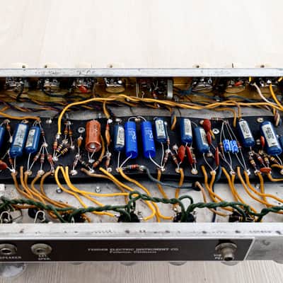 1963 Fender Showman Blonde Brown Panel Vintage Piggyback Tube Amp 1x15 Tone Ring w/ JBL D130F image 15