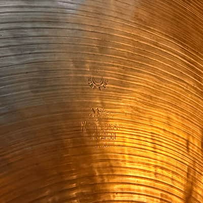 Rare Vintage ZILDJIAN ISTANBUL K 20” Ride Crash Zildjian Forged In Turkey! 2145 g Beautifully Hand Hammered image 3