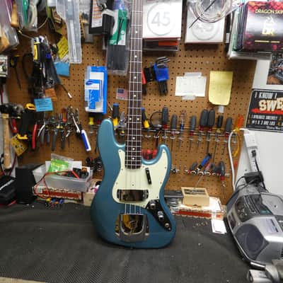 Fender '62 Jazz Bass Stack Knob Reissue - USA 1998 - Lake Placid Blue image 2