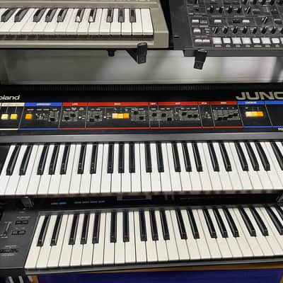Roland Juno-6 61-Key Polyphonic Synthesizer 1982 - 1984 - Black image 2