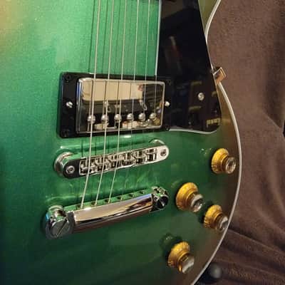 Gibson Les Paul Custom 5 of 5 2021 Vintage Holiday Green / Red Metal Flake image 4